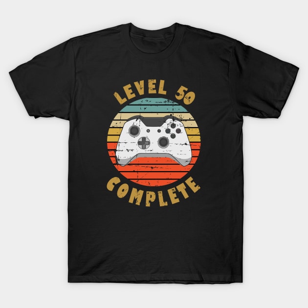 Level 50 Complete 50th Birthday Gift For Men Women T-Shirt by RW